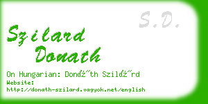 szilard donath business card